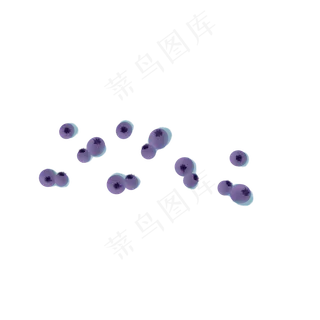 卡通手绘蓝莓水果