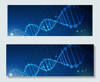 蓝色科技渐变基因banner