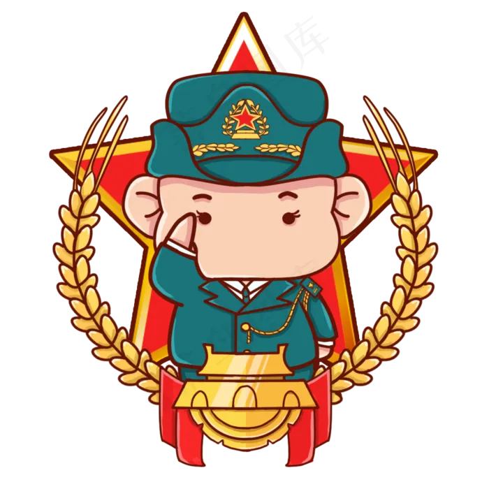 建军节军人解放军,免抠元素