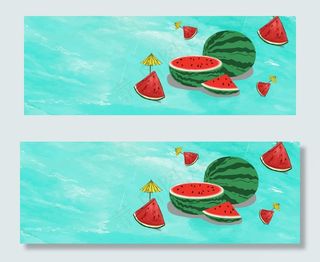 夏日上新清新手绘绿色banner