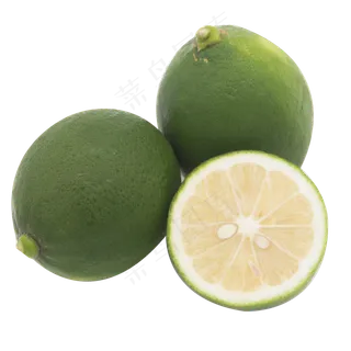 切开绿色青柠