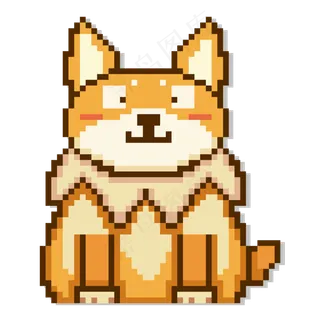 像素风格可爱小狗柯基