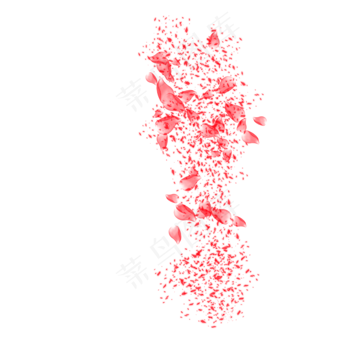七夕情人节玫瑰花瓣素材(2000X2000)