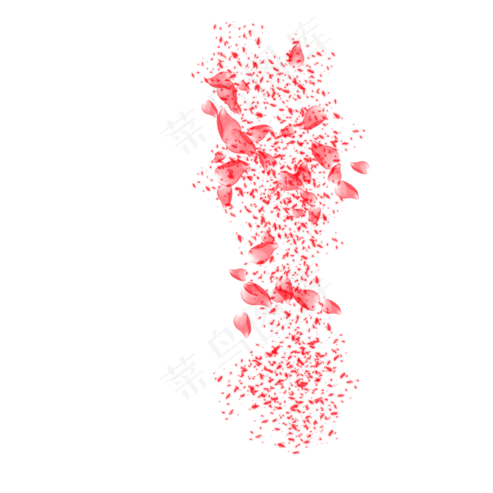 七夕情人节玫瑰花瓣素材(2000X2000)