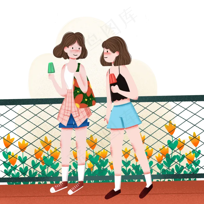 处暑雪糕纳凉(2000X2000(DPI:300))psd模版下载