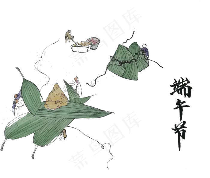 五月端午节粽子简笔画(3529X3000(DPI:72))psd模版下载
