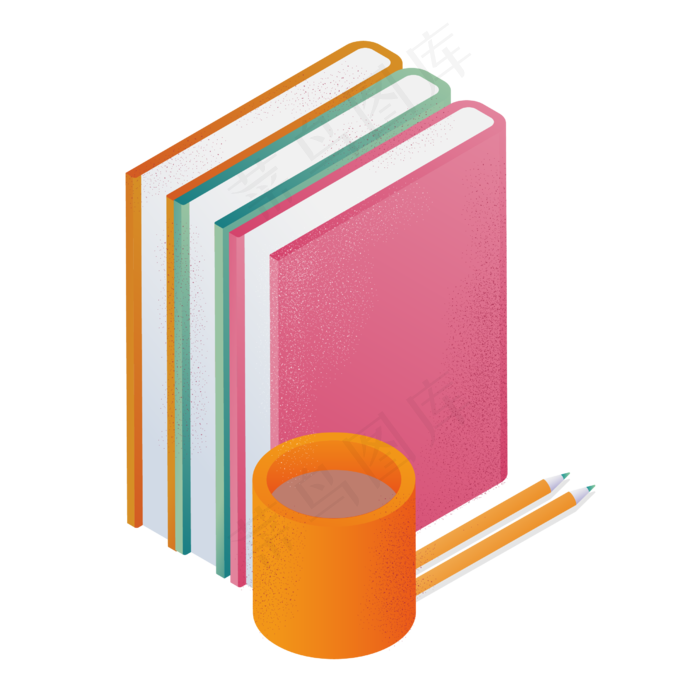 毕业季课本书本元素