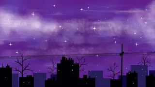 寂静孤独的城市夜空