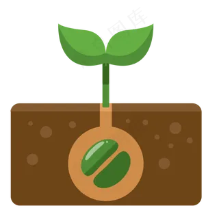 卡通绿色的菜苗