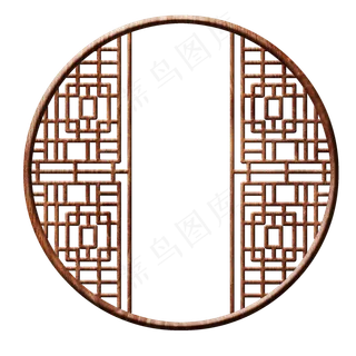 圆形古风窗框