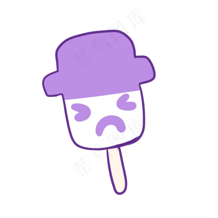 创新葡萄味娃娃头雪糕(2100X2100(DPI:300))psd模版下载
