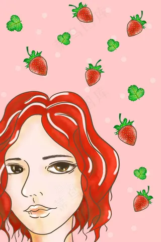 夏日甜蜜草莓少女