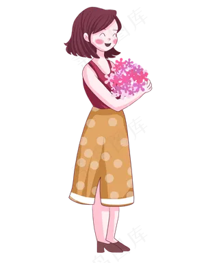 感恩母亲节妈妈女儿温馨拥抱矢量