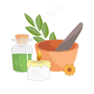 矢量手绘卡通化妆品