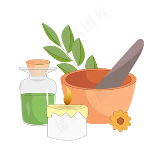 矢量手绘卡通化妆品