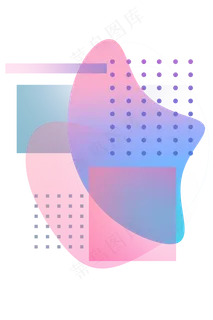 孟菲斯渐变几何底纹冰激凌色,免抠元素