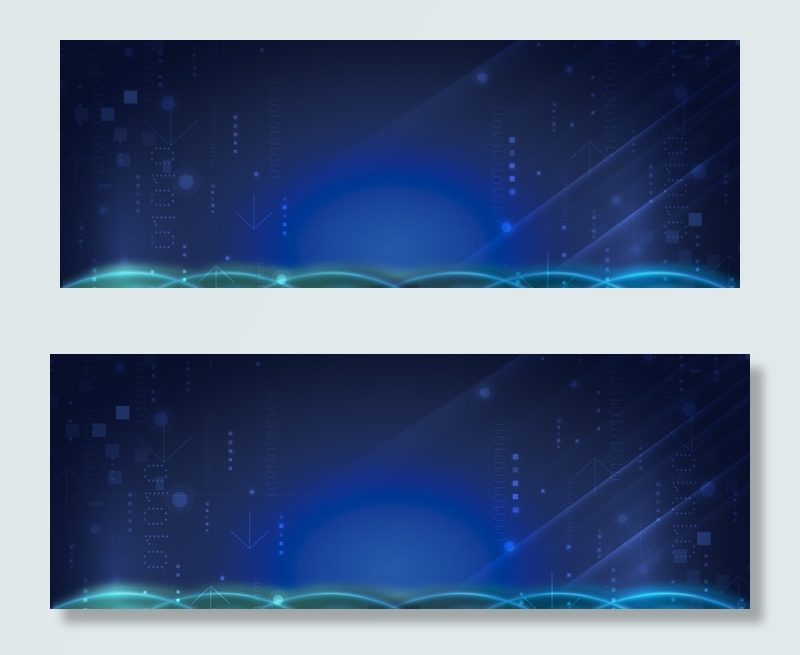 简约蓝色科技banner背景模板