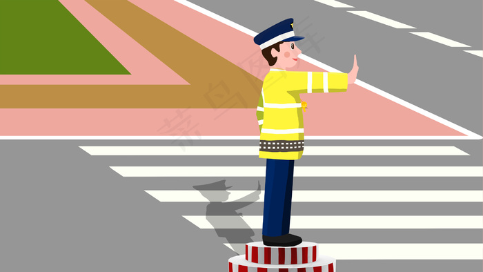 职业人物交通警察