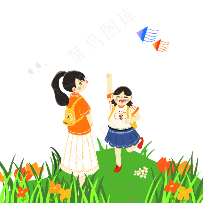 春天郊游学生活力踏青PNG,免抠元素(2048X2048(DPI:300))psd模版下载