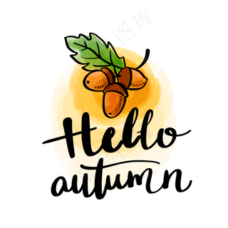 秋季英文装饰字花体字