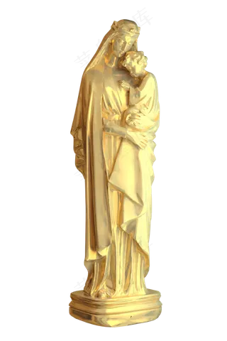 国家地方著名地标巴黎圣母院圣母,免抠元素