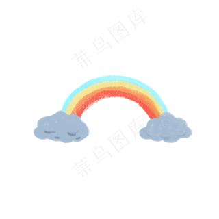 蜡笔风格彩虹