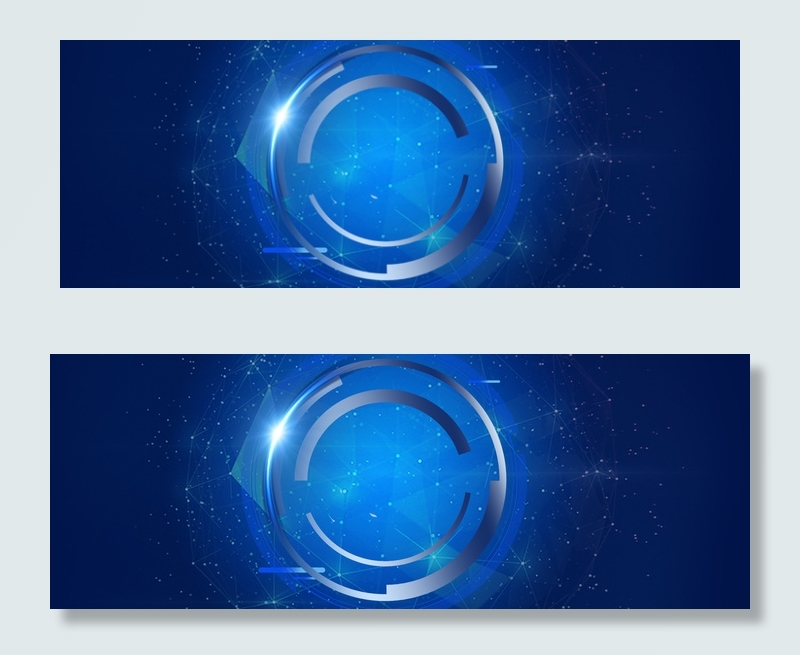 简约蓝色科技商业边框背景