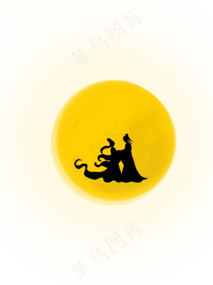 七夕明月牛郎织女剪影,免抠元素(1024X1369(DPI:300))psd模版下载
