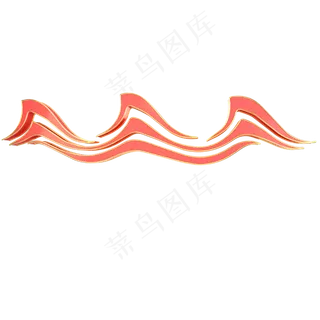 中国风金色红色祥云,免抠元素