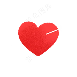 手绘可爱一箭穿心,免抠元素