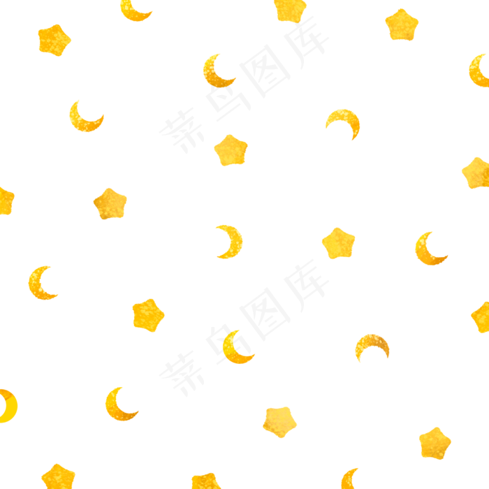 星星月亮水彩底纹纹理