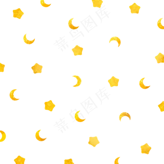 星星月亮水彩底纹纹理