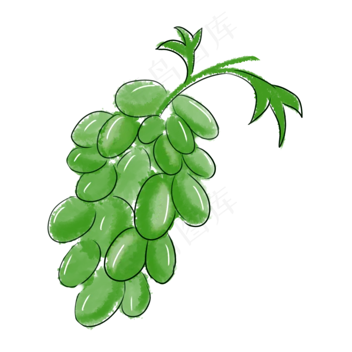 葡萄大自然嫩绿色植物水果(2000X2000(DPI:72))psd模版下载