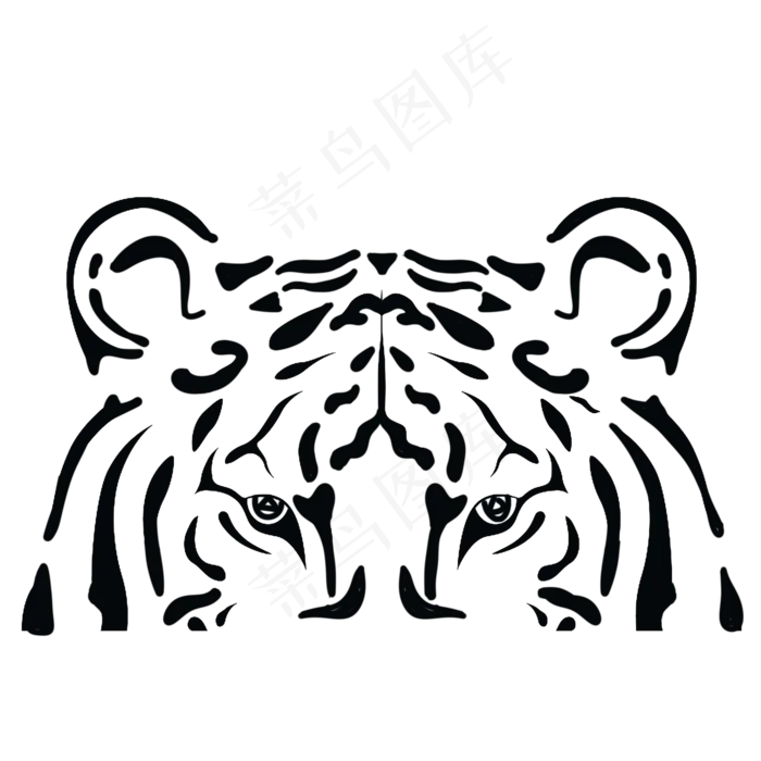 动物野兽老虎纹身,免抠元素(2000X2000(DPI:300))psd模版下载