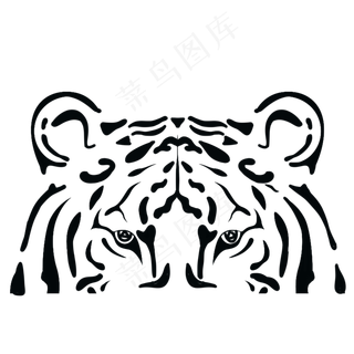动物野兽老虎纹身,免抠元素