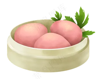 清明节食物粉色青团,免抠元素