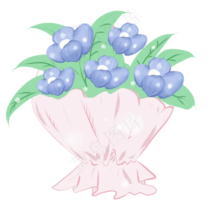 情人节鲜花花束(3000X3000(DPI:300))psd模版下载