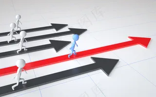 商务金融小人前行