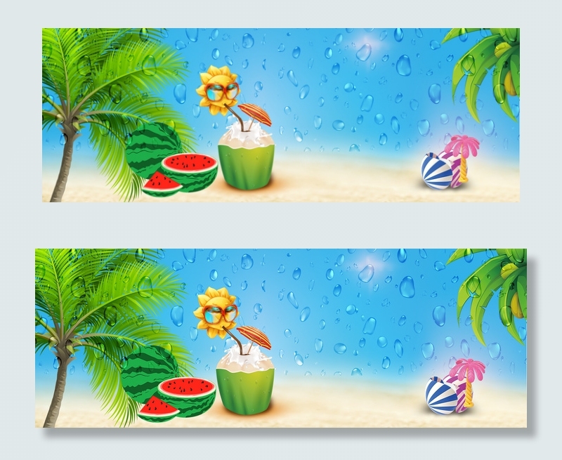 你好夏天清新banner(1920*700px 	       )psd模版下载