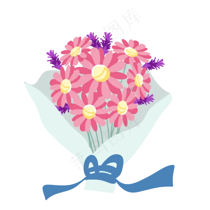 红色花束植物(2000X2000(DPI:300))psd模版下载