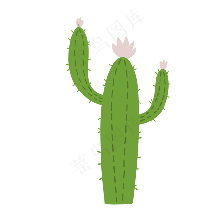 开花的仙人掌矢量素材,免抠元素