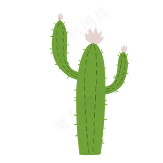 开花的仙人掌矢量素材,免抠元素