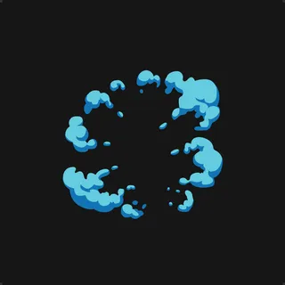 水火烟雾卡通特效,免抠元素