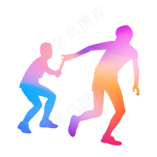 运动会接力剪影