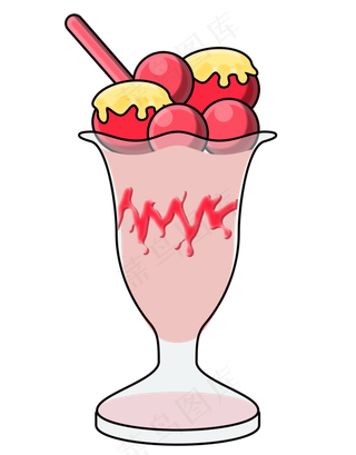 夏日甜品png素材,免抠元素