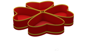 红色桃心礼盒矢量图,免抠元素