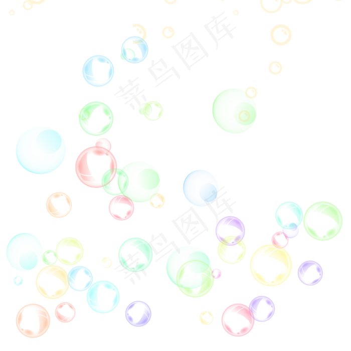 七彩泡泡多样式分图层可商用,免抠元素(1024*1369px 72 dpi )psd模版下载