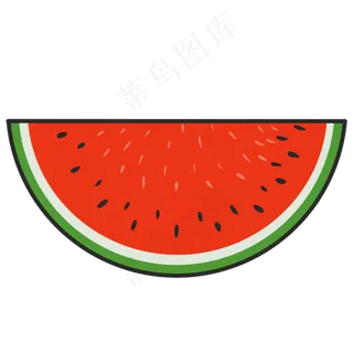 切开的半个西瓜水果一