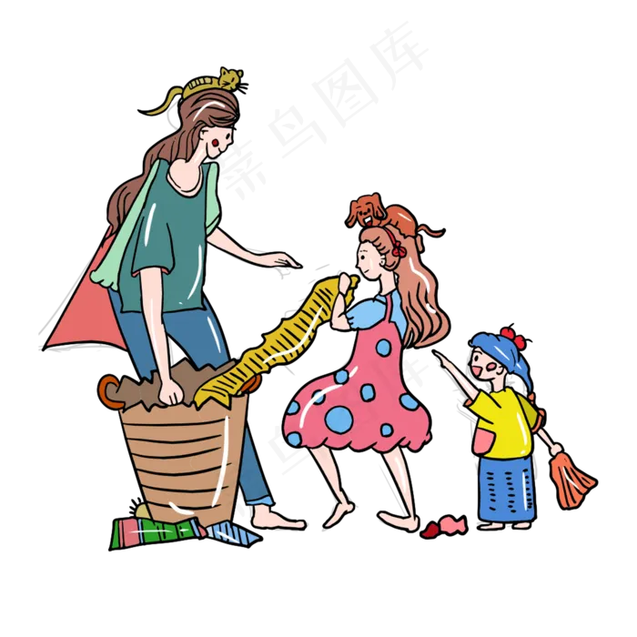 五一现代人物劳动手绘(2000X2000(DPI:300))psd模版下载