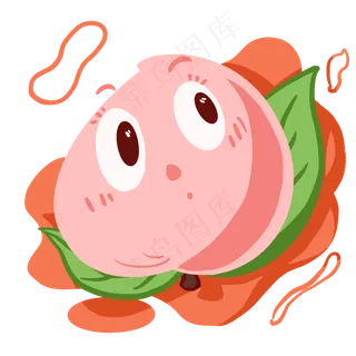 夏日小清新水果可爱大眼睛呆萌水